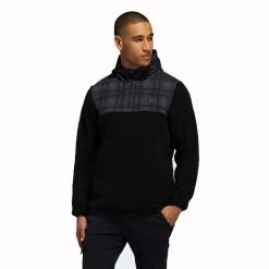 ADIDAS AdiCross Sherpa Plaid 1/4 Zip Sweater