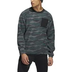ADIDAS Texture Print Crewneck -Shoes Sales Store adidas texture print crewneck black shadow green 01 27881.1673902558