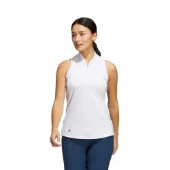 ADIDAS Women's Racerback Sleeveless Polo -Shoes Sales Store adidas womens racerback sleeveless polo white 02 70471.1676598048