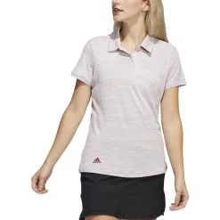 ADIDAS Women's Space-Dyed Polo -Shoes Sales Store adidas womens space dyed polo almost pink legacy burgundy 01 02813.1647973321