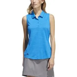 ADIDAS Women's Space-Dyed Sleeveless Polo -Shoes Sales Store adidas womens space dyed sleeveless polo blue rush crew navy 01 90333.1647975079