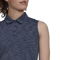 ADIDAS Women's Spacedye Sleeveless Polo -Shoes Sales Store adidas womens spacedye sleeveless polo crew navy white 03 68517.1631905890