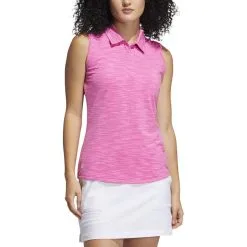 ADIDAS Women's Spacedye Sleeveless Polo -Shoes Sales Store adidas womens spacedye sleeveless polo screaming pink wild pink 01 77499.1631905890