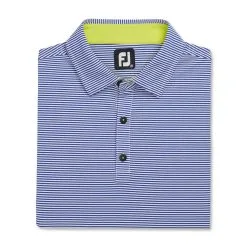 FootJoy Feeder Stripe Mix Stretch Pique Self Collar Polo -Shoes Sales Store footjoy feeder stripe mix stretch pique self collar polo ocean white 04 27714.1673906136