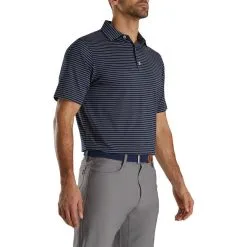 FootJoy Lisle Classic Pencil Stripe Polo -Shoes Sales Store footjoy lisle classic pencil stripe polo navy white 01 06867.1673906209