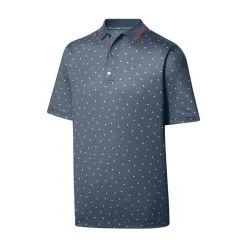 FootJoy Lisle Push Play Print Knit Collar Polo -Shoes Sales Store footjoy lisle push play print knit collar polo graphite white 01 80028.1648733202