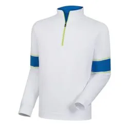 FootJoy Performance Half-Zip With Engineered Sleeves -Shoes Sales Store footjoy performance half zip with engineered sleeves white blue marlin citrus 01 40787.1633109535