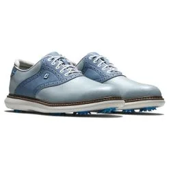 FootJoy Men's Traditions Golf Shoes -Shoes Sales Store footjoy traditions golf shoes gray white blue 05 30127.1668608790