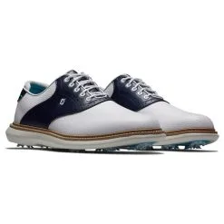 FootJoy Men's Traditions Saddle Golf Shoes -Shoes Sales Store footjoy traditions saddle golf shoes white navy 05 61686.1676591112