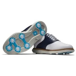 FootJoy Men's Traditions Saddle Golf Shoes -Shoes Sales Store footjoy traditions saddle golf shoes white navy 06 54173.1676589822