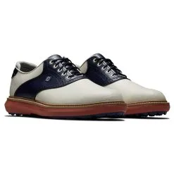 FootJoy Men's Traditions Spikeless Golf Shoes -Shoes Sales Store footjoy traditions spikeless golf shoes tan navy 05 64157.1678140726