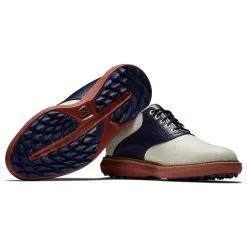 FootJoy Men's Traditions Spikeless Golf Shoes -Shoes Sales Store footjoy traditions spikeless golf shoes tan navy 06 70320.1678140727