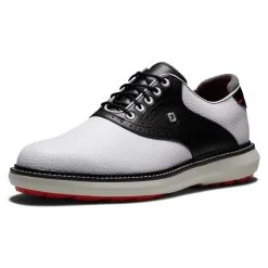 FootJoy Men's Traditions Spikeless Golf Shoes -Shoes Sales Store footjoy traditions spikeless golf shoes white black 03 62656.1678140726