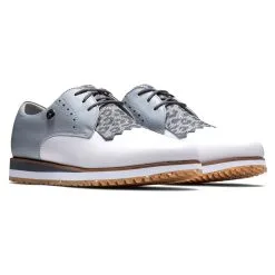 FootJoy Women's FJ Sport Retro Golf Shoes - Previous Season Style -Shoes Sales Store footjoy womens fj sport retro golf shoes white light gray charcoal 05 20255.1657651449