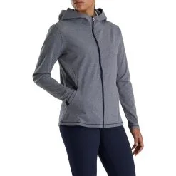 FootJoy Women's Full-Zip Hoodie -Shoes Sales Store footjoy womens full zip hoodie navy heather 02 79780.1676593969