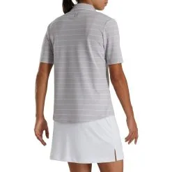 FootJoy Women's Pique Pinstripe Half Sleeve Polo -Shoes Sales Store footjoy womens pique pinstripe half sleeve polo light grey heather 02 34067.1673903055