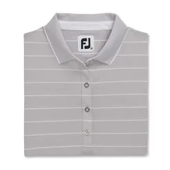 FootJoy Women's Pique Pinstripe Half Sleeve Polo -Shoes Sales Store footjoy womens pique pinstripe half sleeve polo light grey heather 04 93987.1673903510