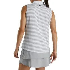 FootJoy Women's Sleeveless Pinstripe Polo -Shoes Sales Store footjoy womens sleeveless pinstripe polo white 03 14824.1633122943