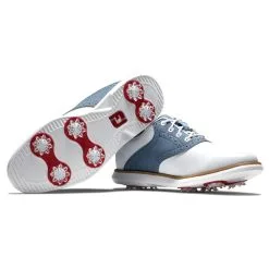 FootJoy Women's Traditions Golf Shoes -Shoes Sales Store footjoy womens traditions golf shoes white blue 06 38337.1669393245