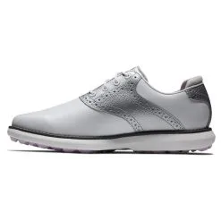 FootJoy Women's Traditions Spikeless Golf Shoes -Shoes Sales Store footjoy womens traditions spikeless golf shoes white silver 02 19907.1676577558