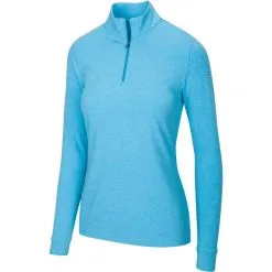 Greg Norman Women's Peached Heather 1/4 Zip -Shoes Sales Store greg norman womens peached heather 1 4 zip riviera blue heather 01 43355.1633111170