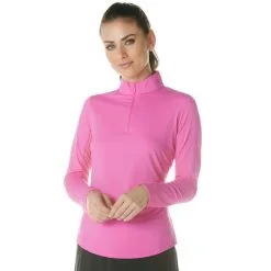 IBKUL Solid Long Sleeve Mock -Shoes Sales Store ibkul solid long sleeve mock hot pink 01 96135.1633113437