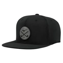 Mizuno Crossed Clubs Snapback Hat -Shoes Sales Store mizuno crossed clubs snapback hat black 01 65121.1673903982