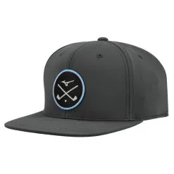 Mizuno Crossed Clubs Snapback Hat -Shoes Sales Store mizuno crossed clubs snapback hat charcoal 01 40766.1673906317