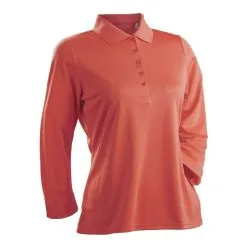 Nancy Lopez Luster 3/4 Sleeve Polo -Shoes Sales Store nancy lopez luster 3 4 sleeve polo tangerine 01 98221.1633540841