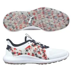 Puma Men's Limited Edition Ignite Fasten8 USA Golf Shoes - White/Navy Blazer/High Risk Red