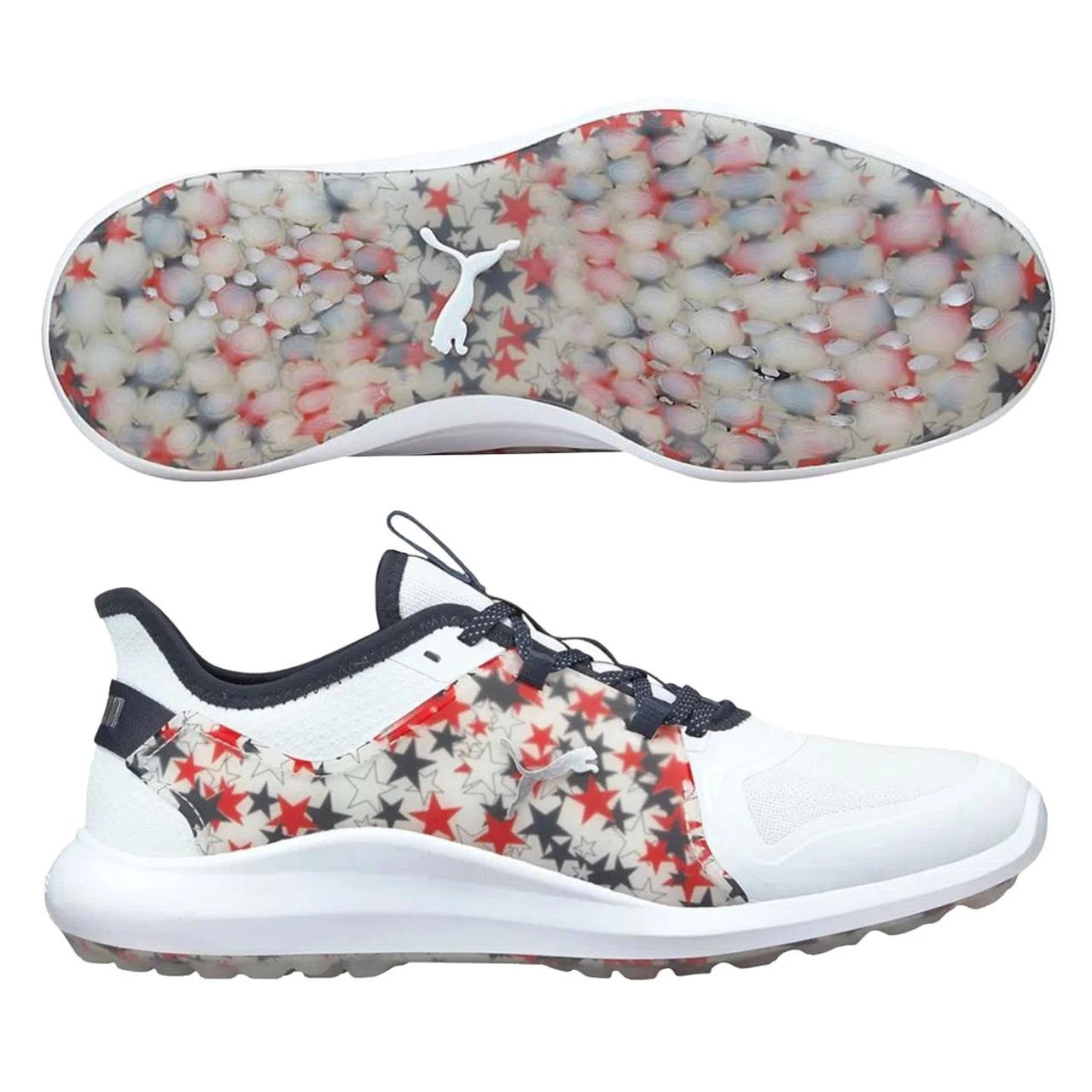 Puma Men's Limited Edition Ignite Fasten8 USA Golf Shoes - White/Navy Blazer/High Risk Red 1 Puma Men's Limited Edition Ignite Fasten8 USA Golf Shoes - White/Navy Blazer/High Risk Red