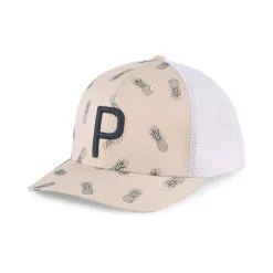 Puma Pineapple Trucker P Hat -Shoes Sales Store puma pineapple trucker p hat white pepper navy blazer 01 56386.1678814879