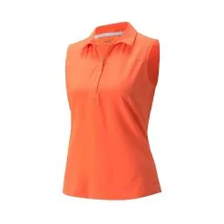 Puma Women's Harding Sleeveless Polo -Shoes Sales Store puma womens harding sleeveless polo hot coral 01 02737.1645122649