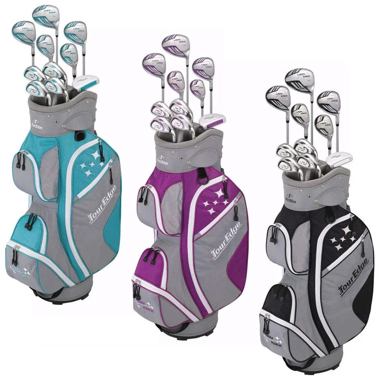 Tour Edge Women's Lady Edge Complete Set - Cart Bag 1 Tour Edge Women's Lady Edge Complete Set - Cart Bag